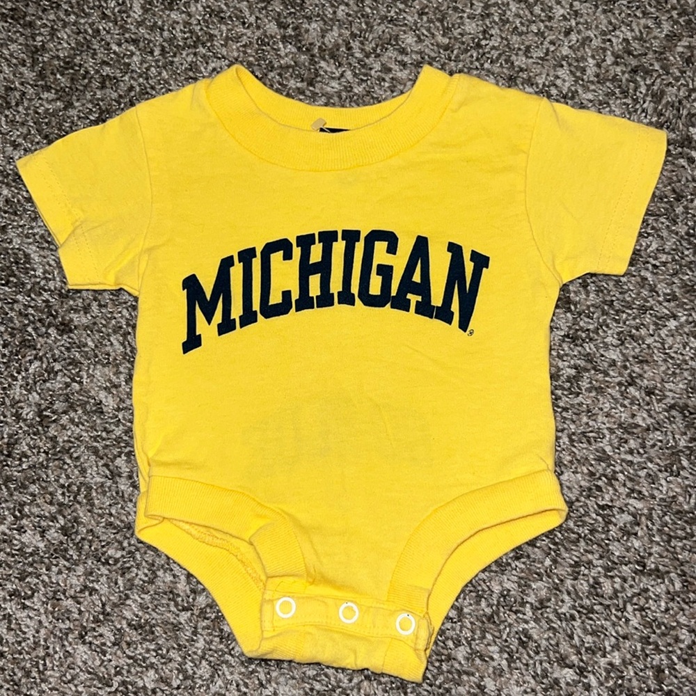 Michigan Go Blue Onsie 6 Months